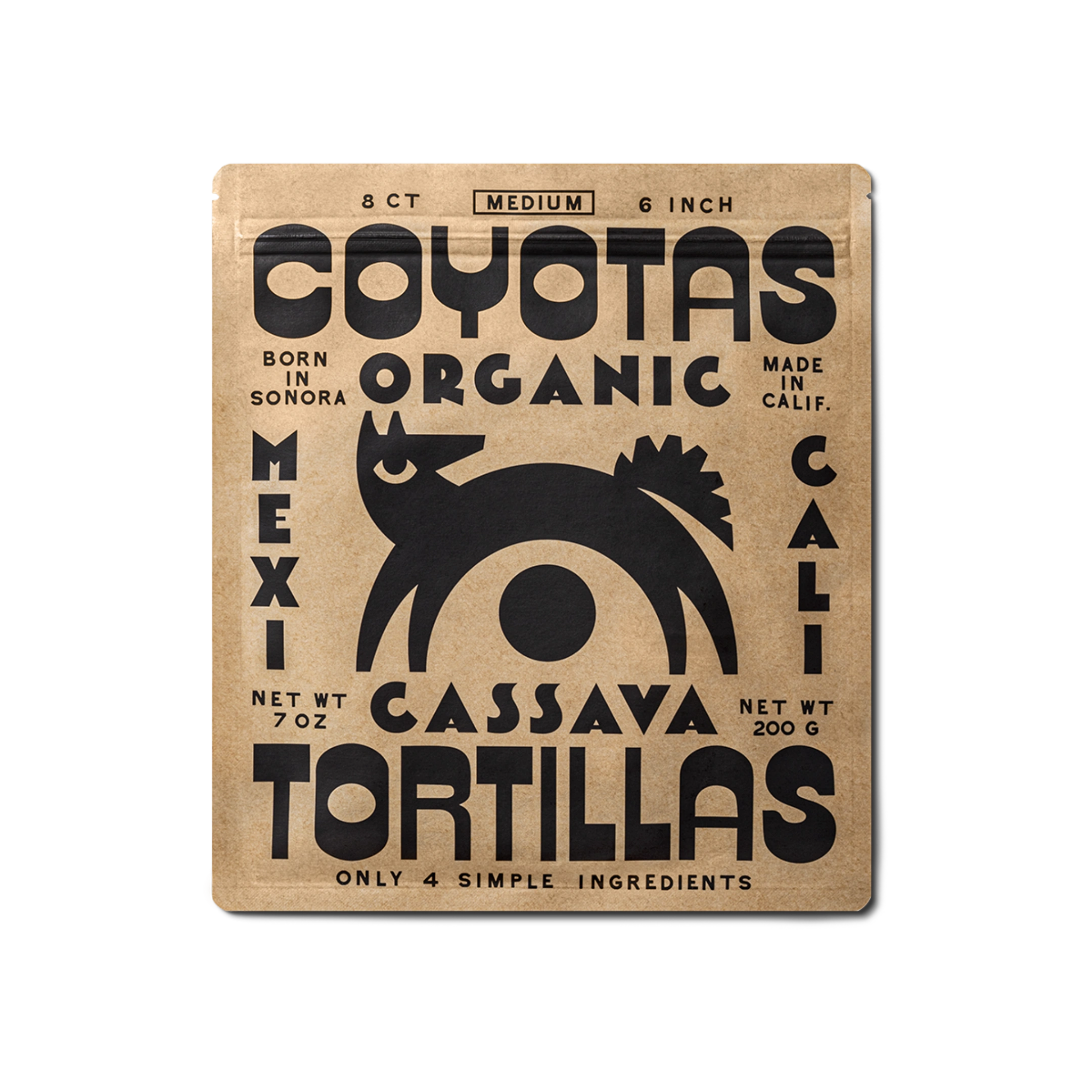 Organic Cassava Tortillas Medium 6″