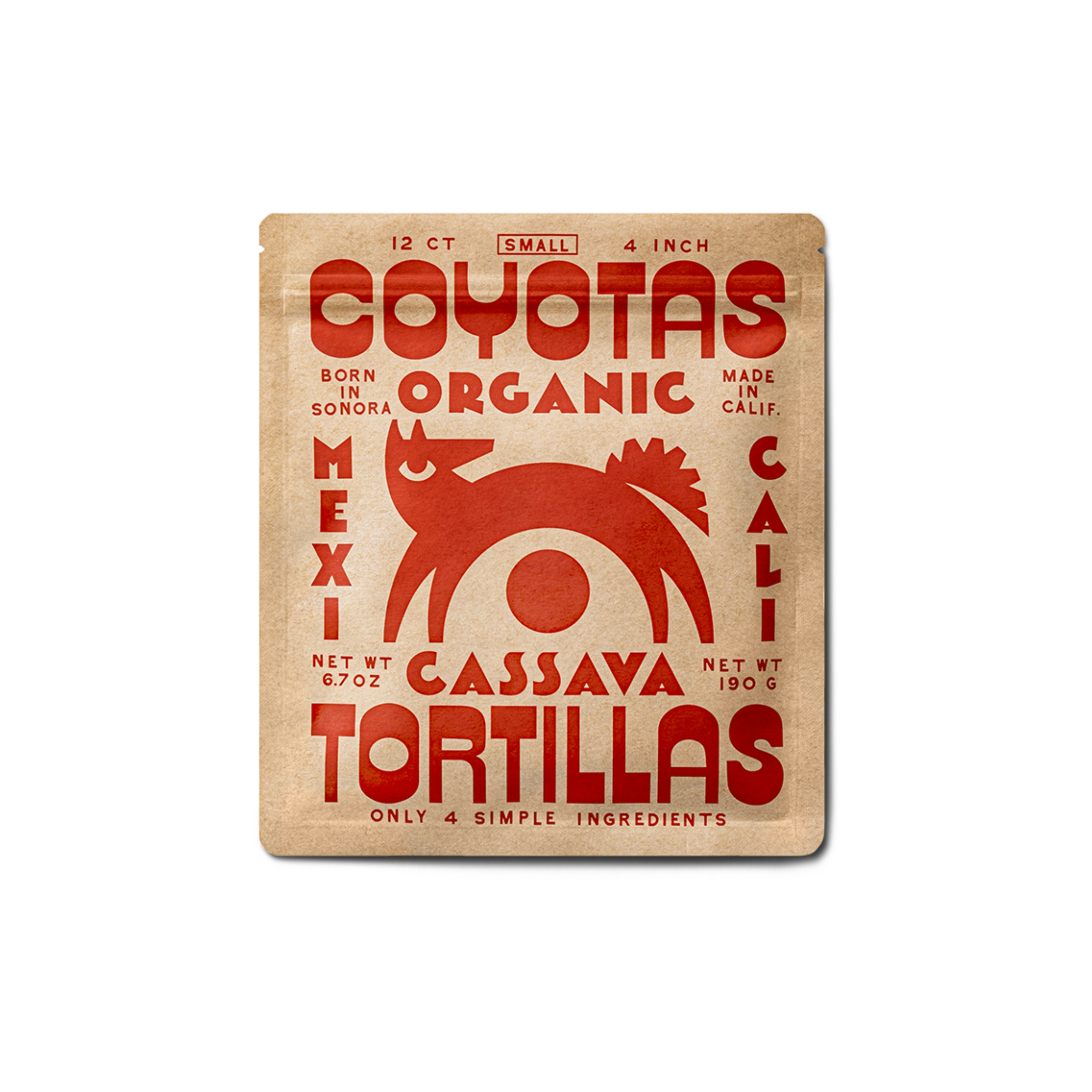 Organic Cassava Tortillas Small 4″