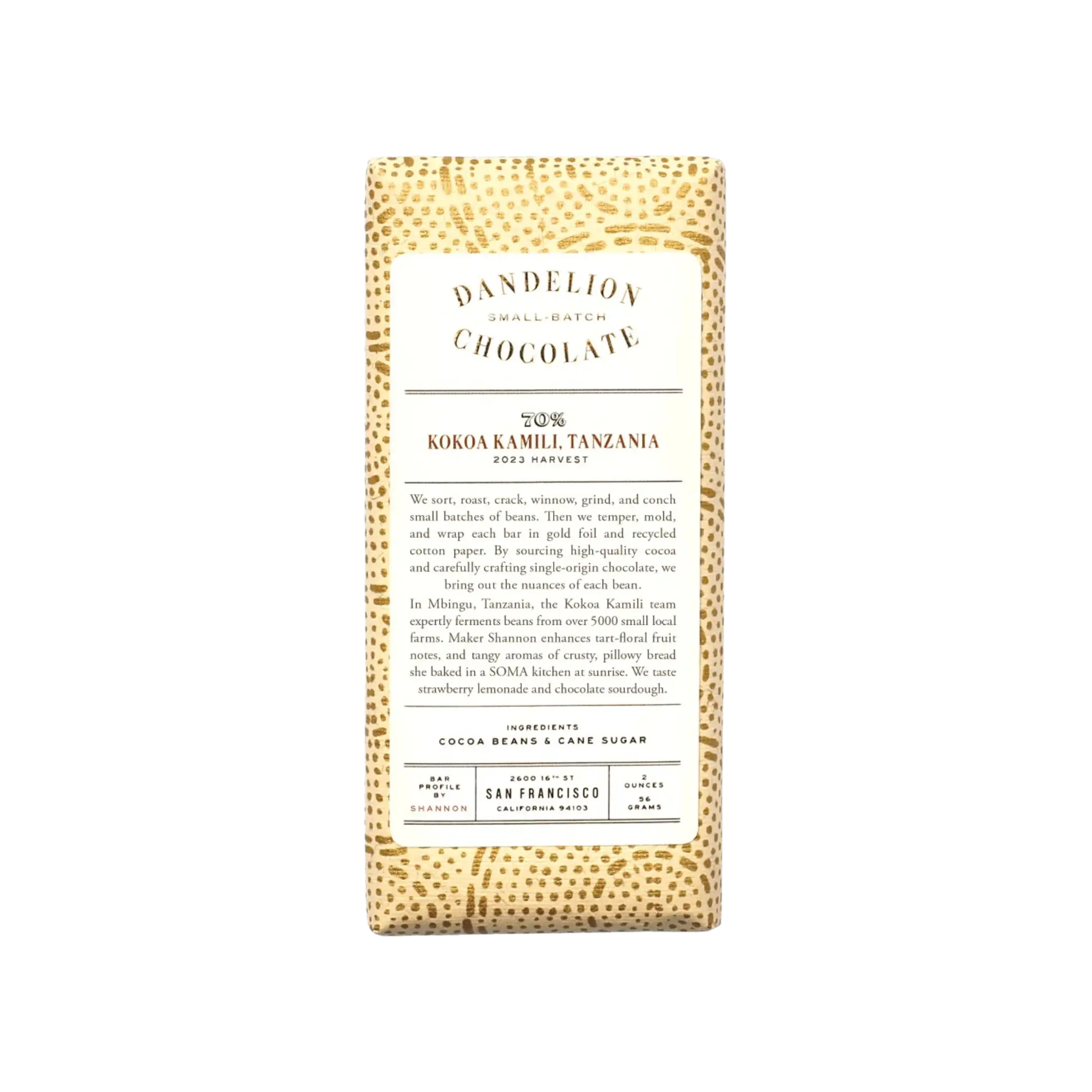 Dark Chocolate 70% Kokoa Kamili, Tanzania