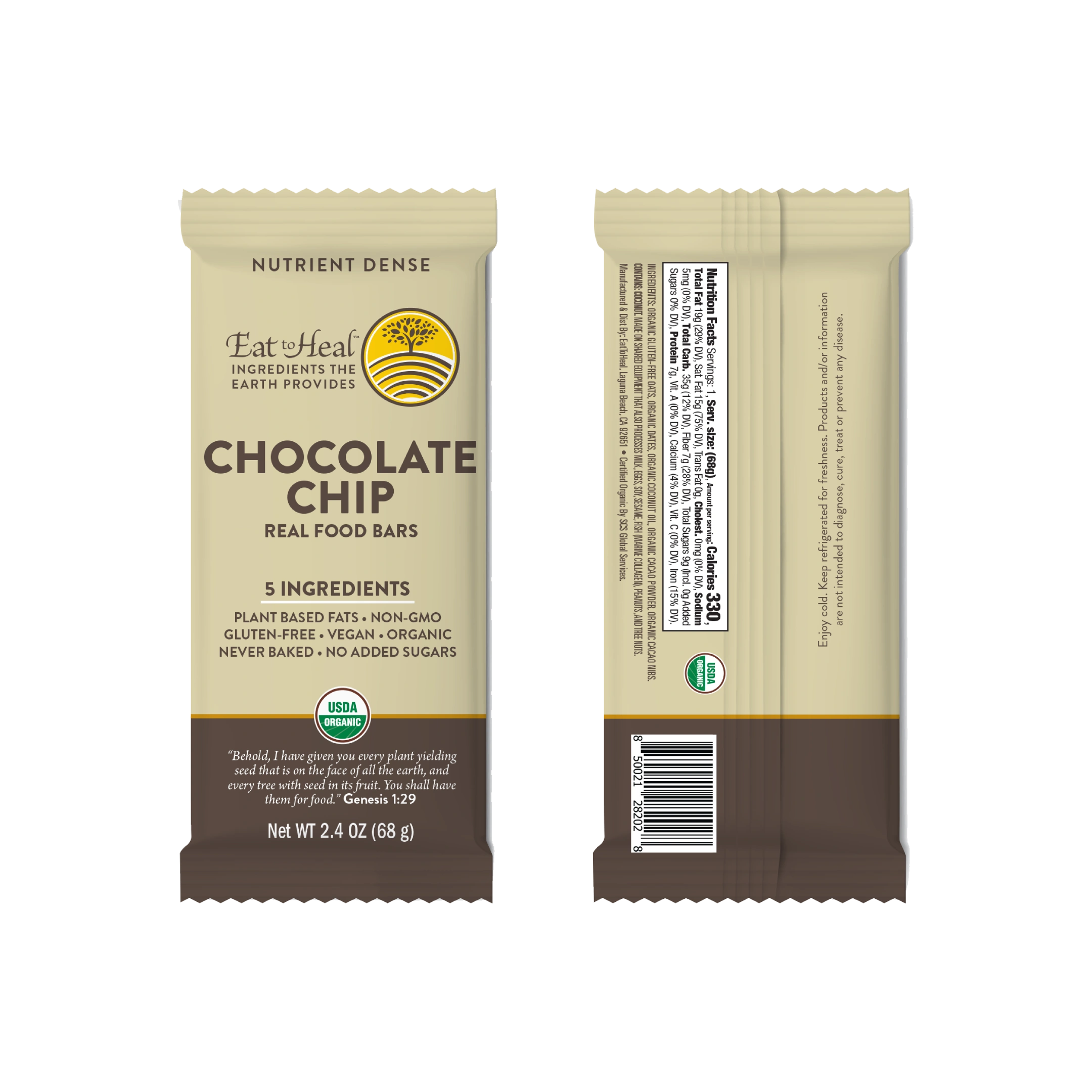 Organic Real Food Bar Chocolate Chip