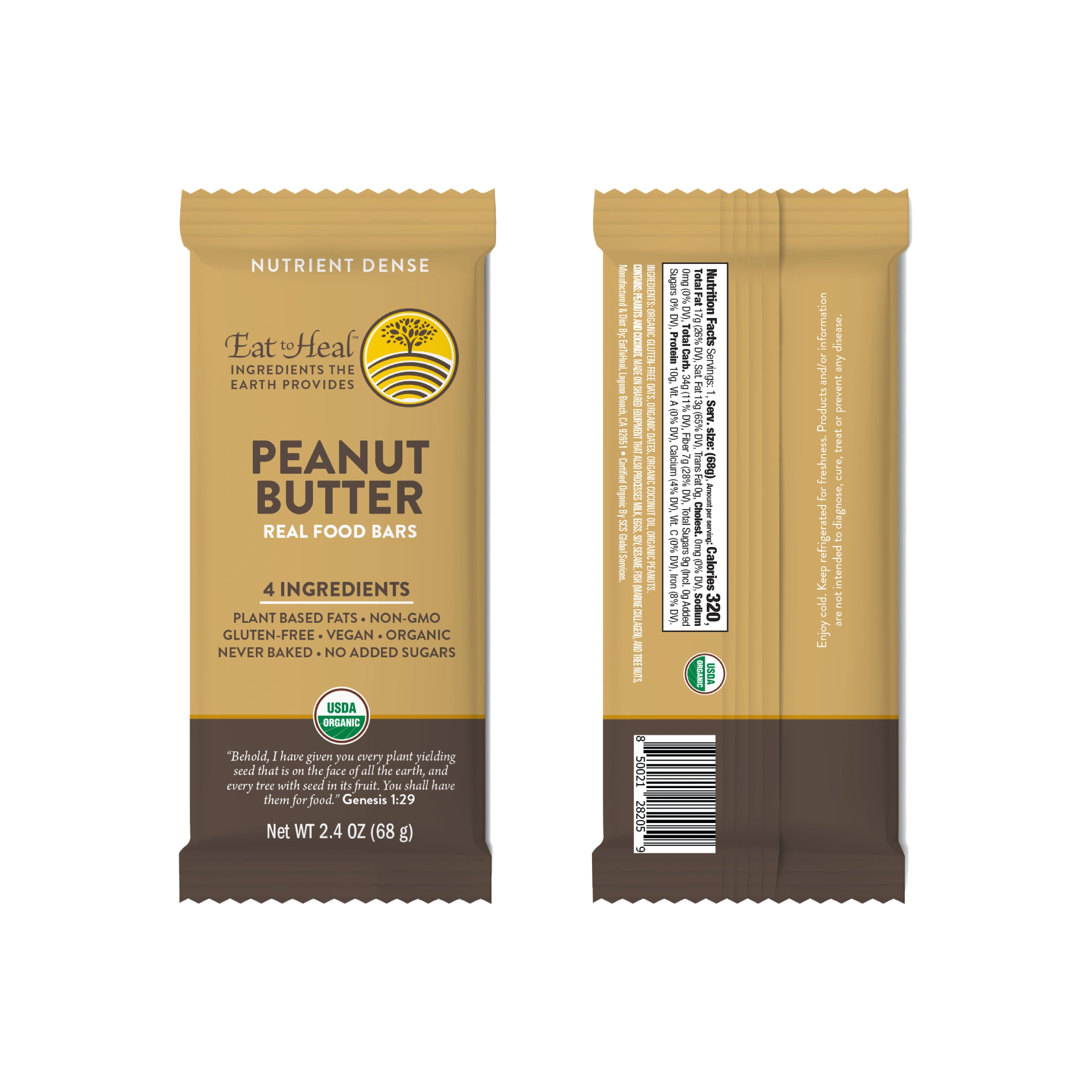 Organic Real Food Bar Peanut Butter