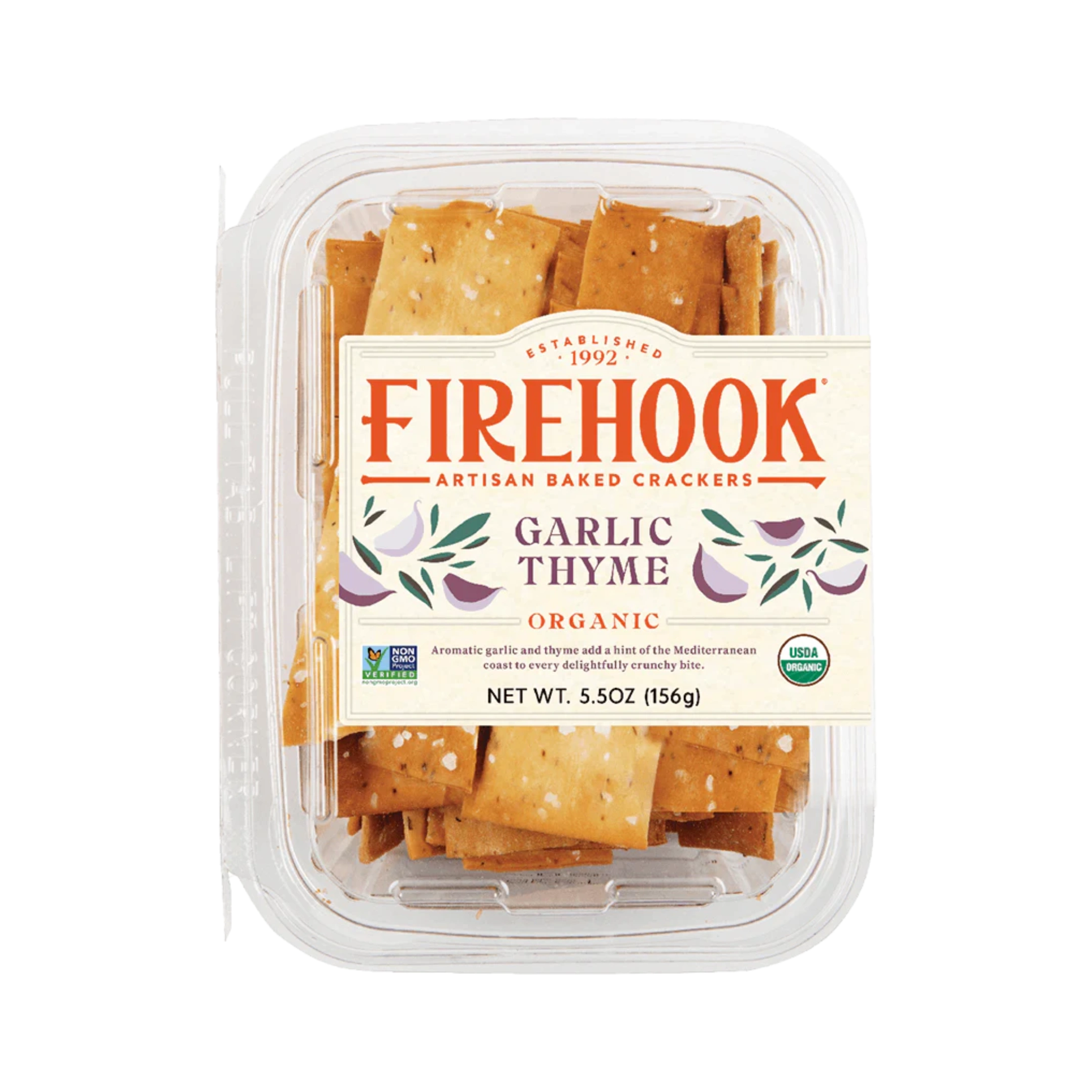Organic Garlic Thyme Crackers