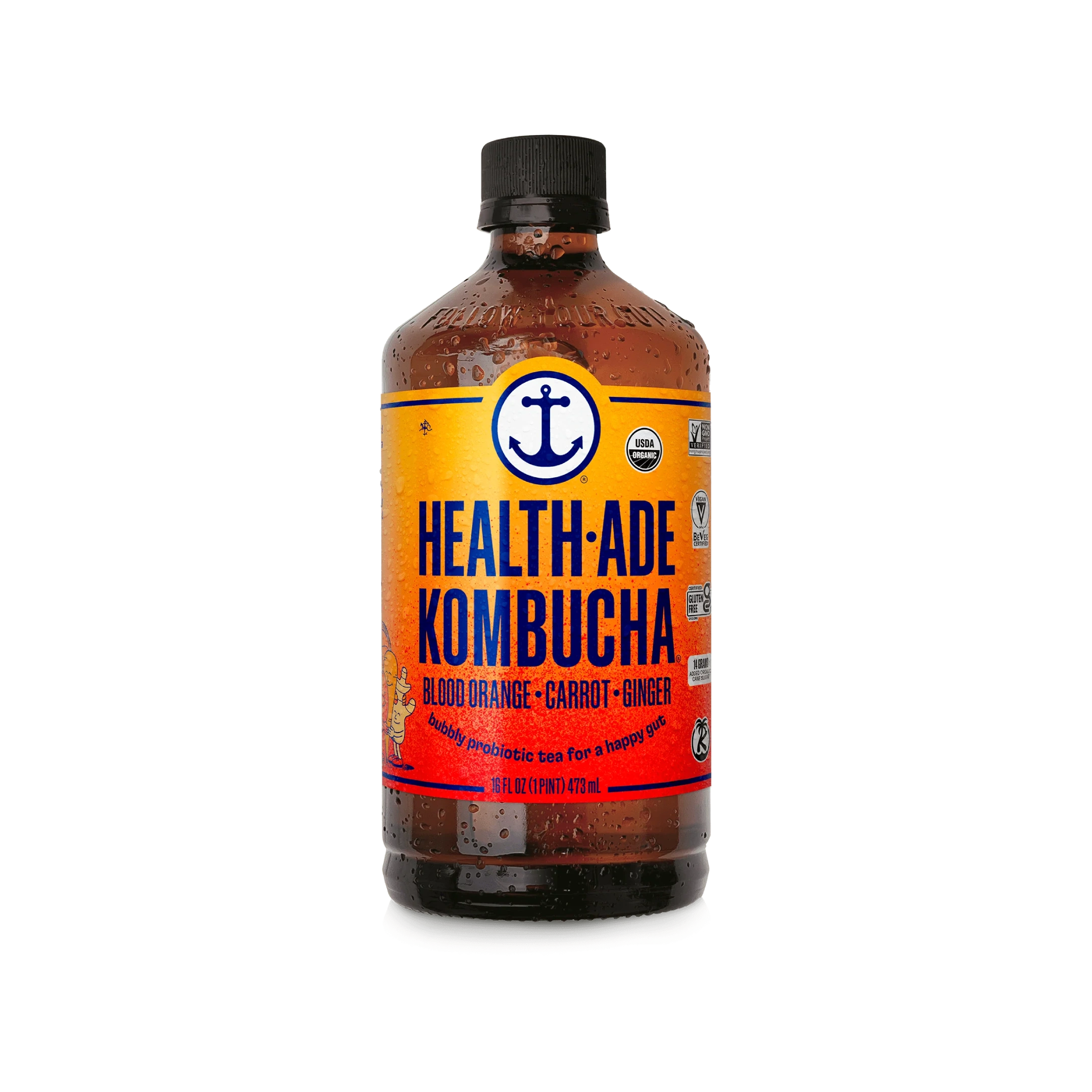 Organic Kombucha Blood Orange Carrot Ginger