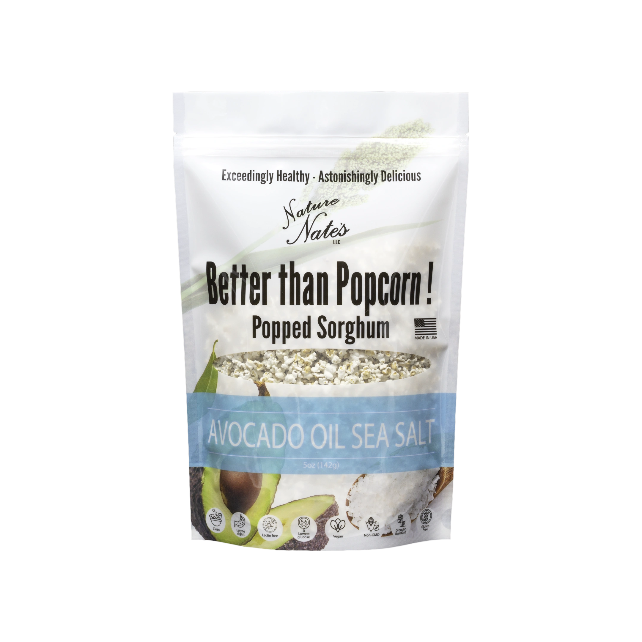 Popped Sorghum Avocado Oil & Sea Salt
