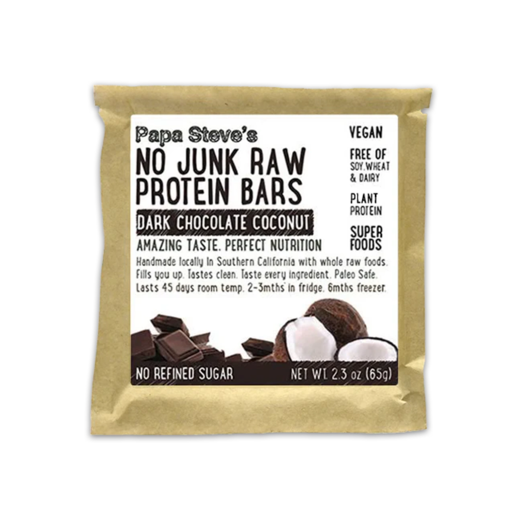 Dark Chocolate Coconut Protein Bar