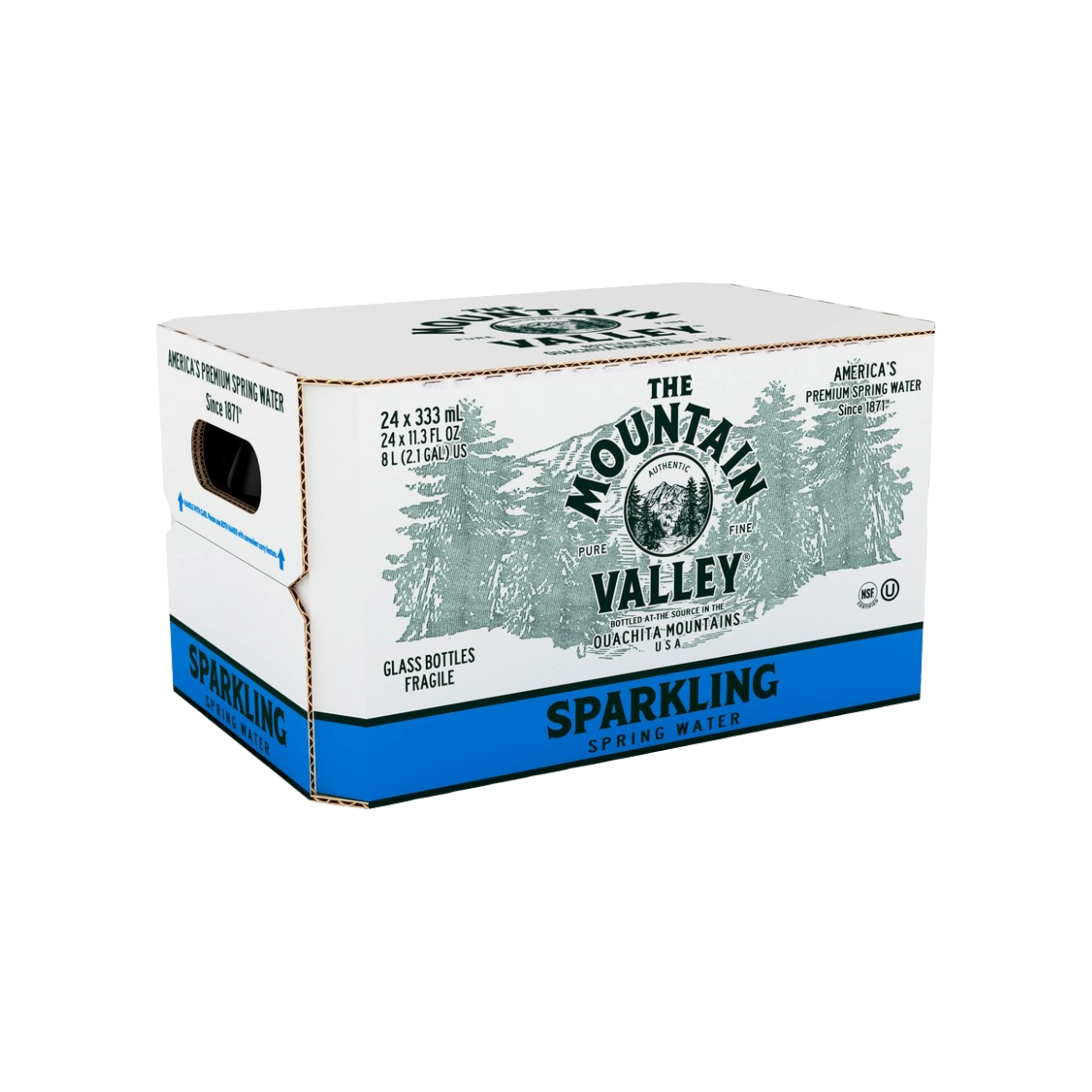 Sparkling Water Glass Bottle 16.9 fl oz 12 pack