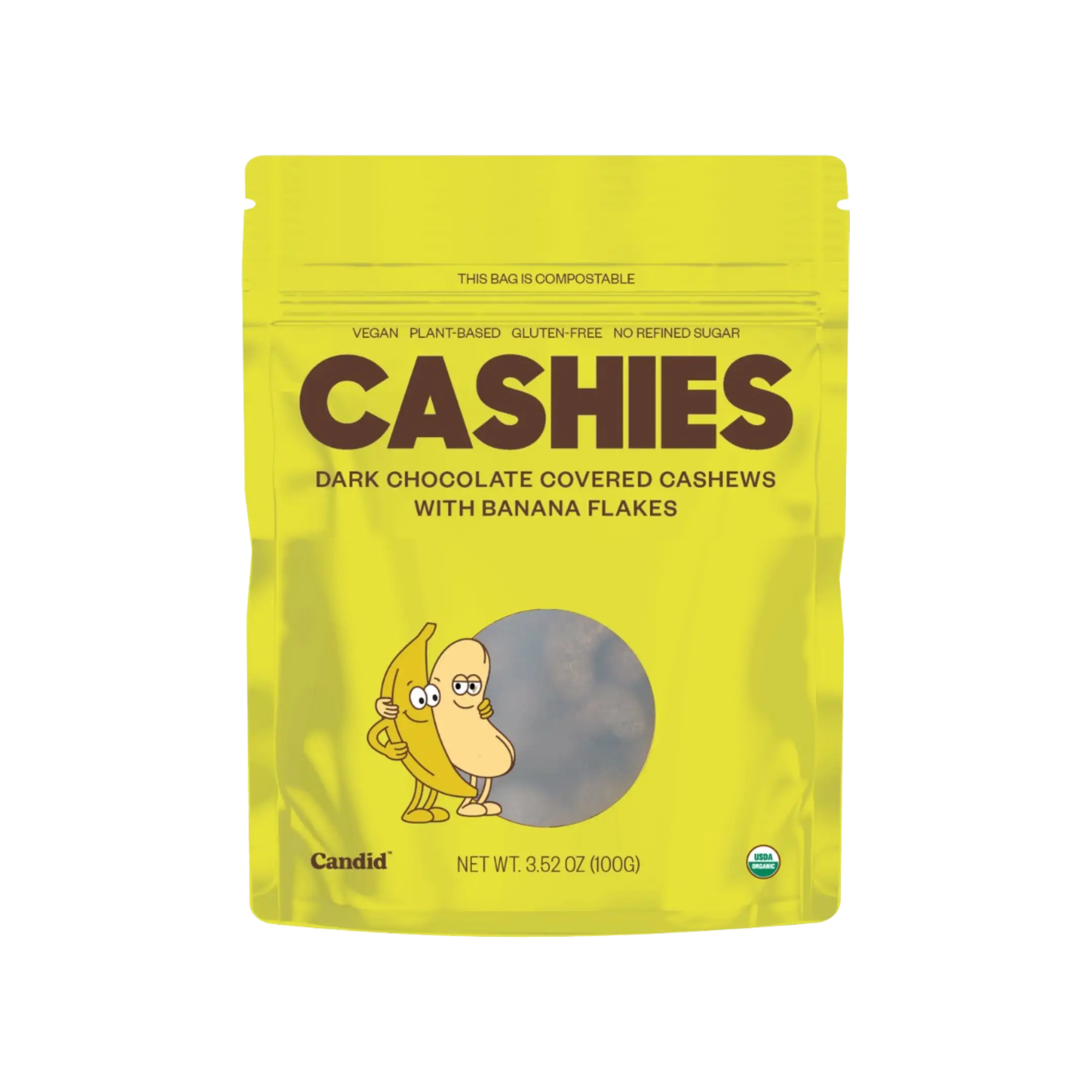Cashies Chocolate Covered Cashews with Banana Flakes