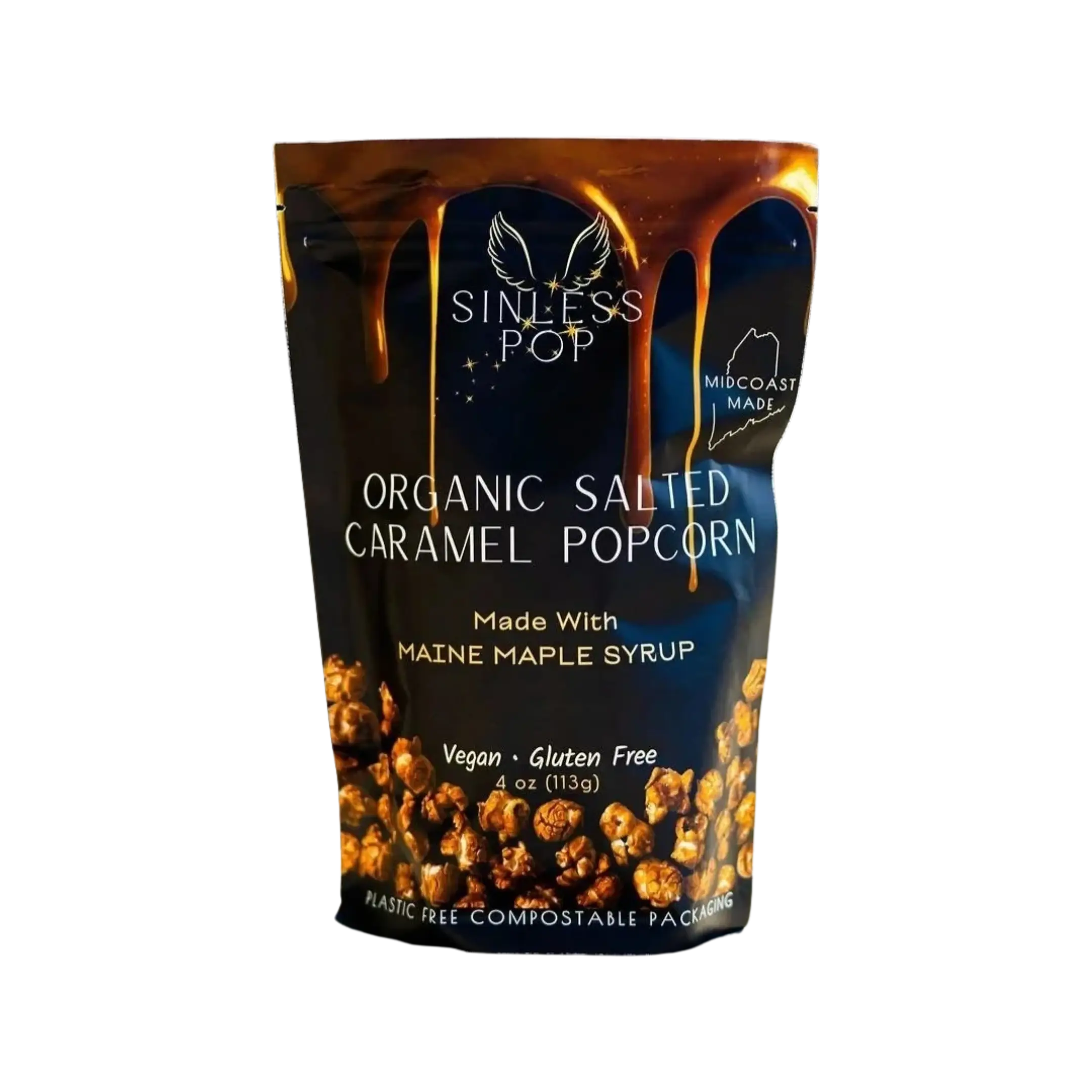 Organic Salted Caramel Popcorn with Maple Syrup