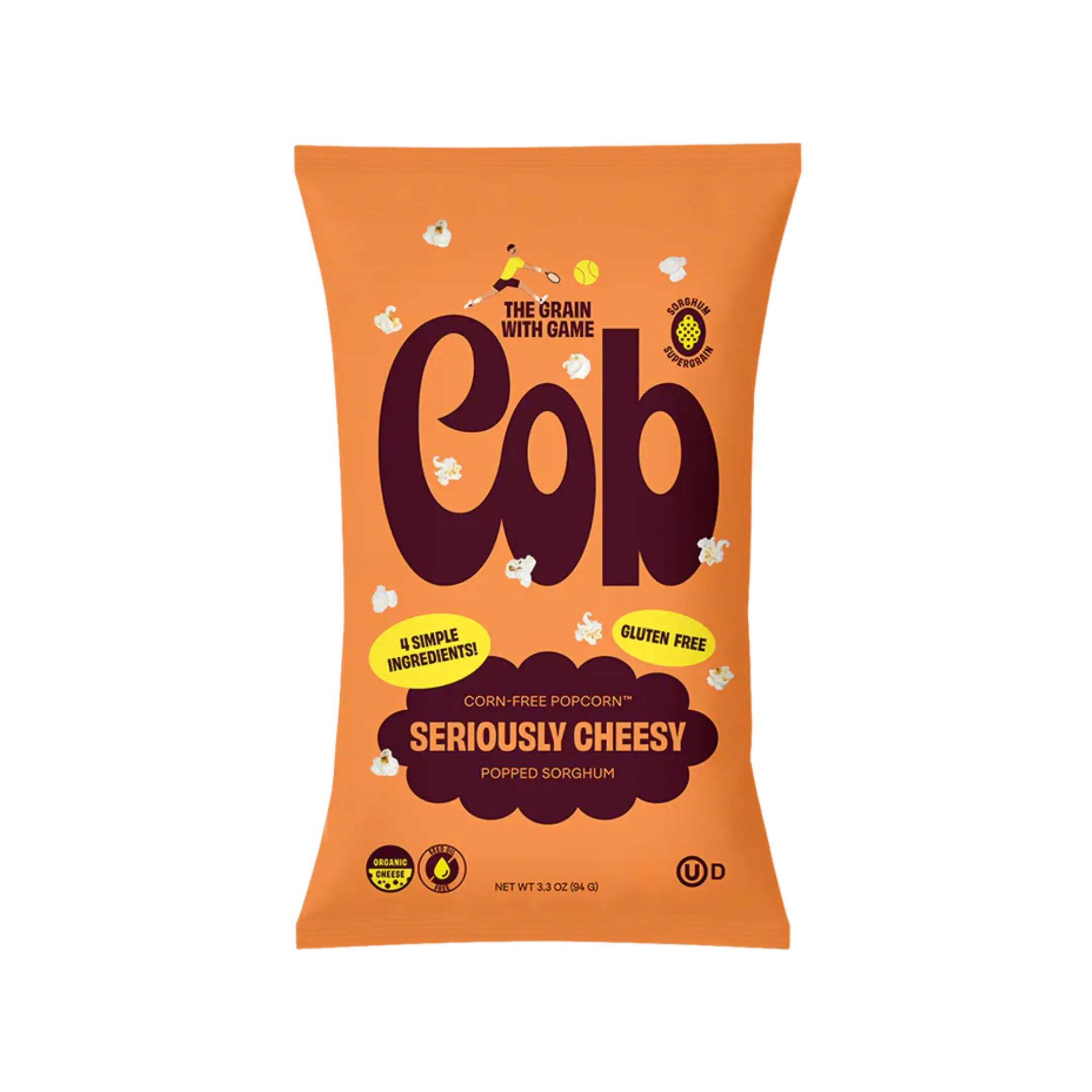 Seriously Cheesy Popped Sorghum Corn-Free Popcorn