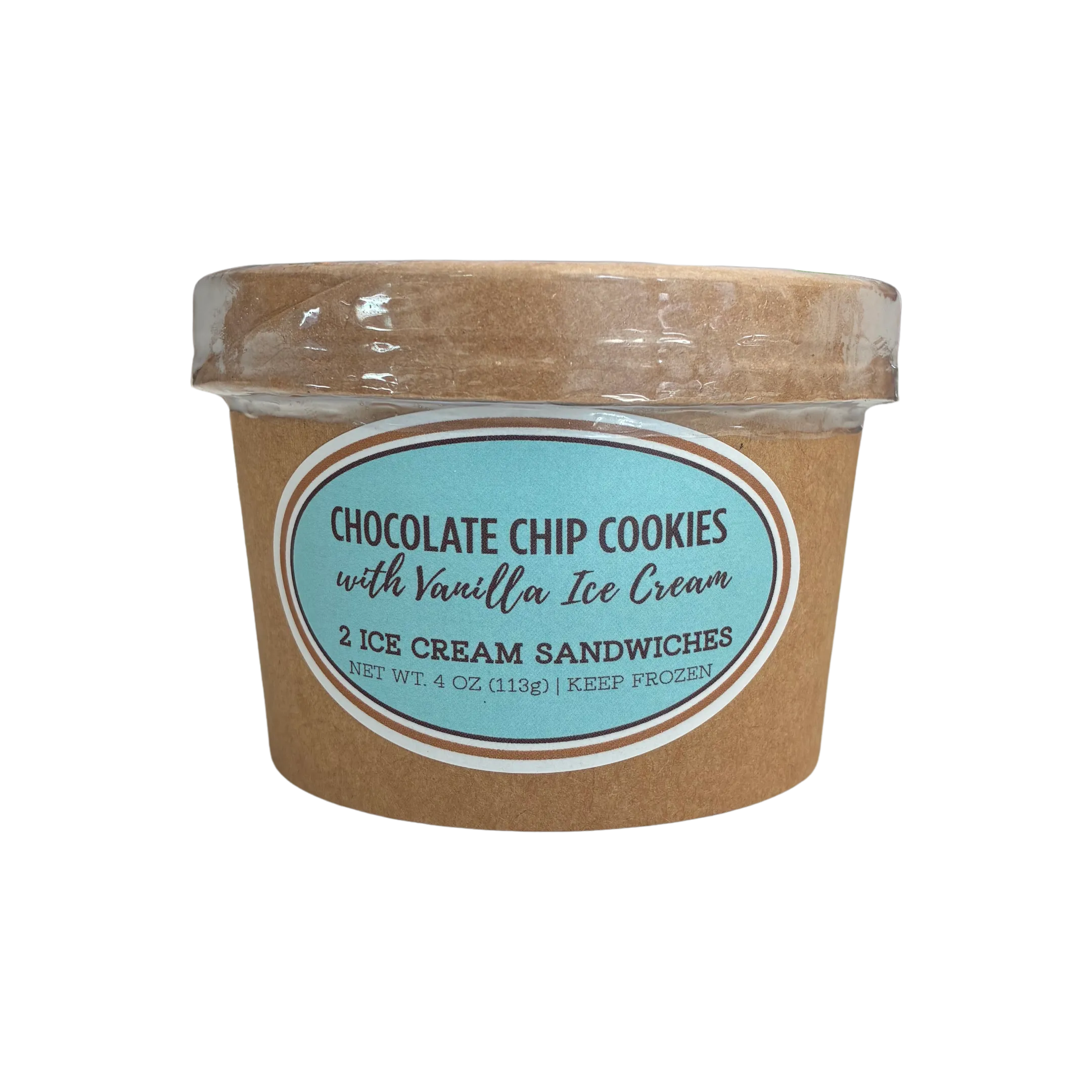 Two Chocolate Chip Ice Cream Sandwiches